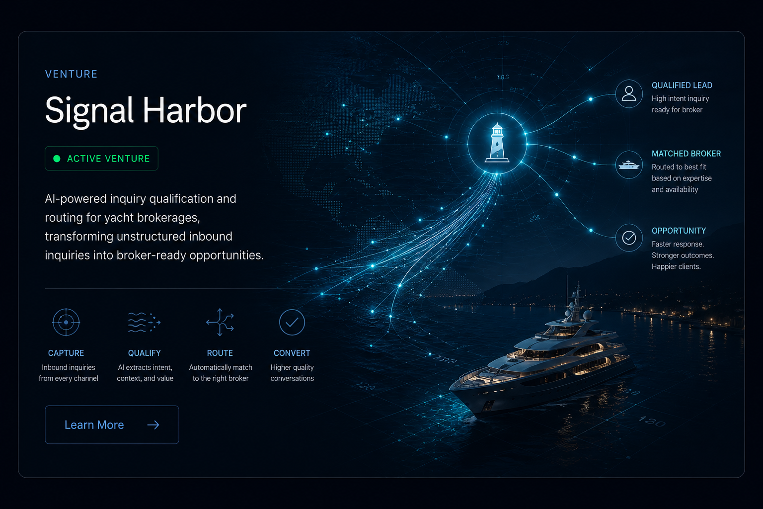 Signal Harbor - AI-powered inquiry qualification for yacht brokerages